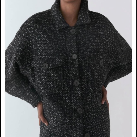 BNWT ZARA Textured Weave Overshirt - Picture 2 of 5